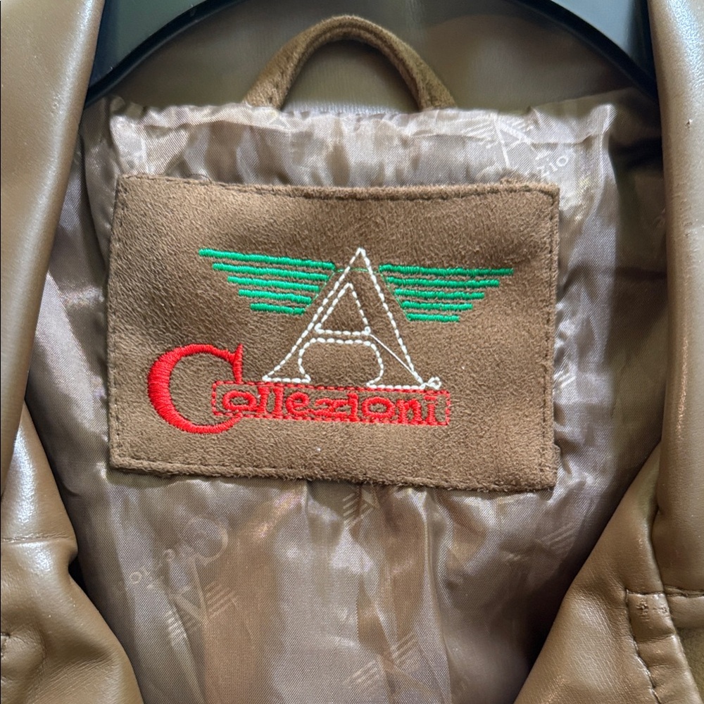 Collezioni Women's Tan Leather Jacket